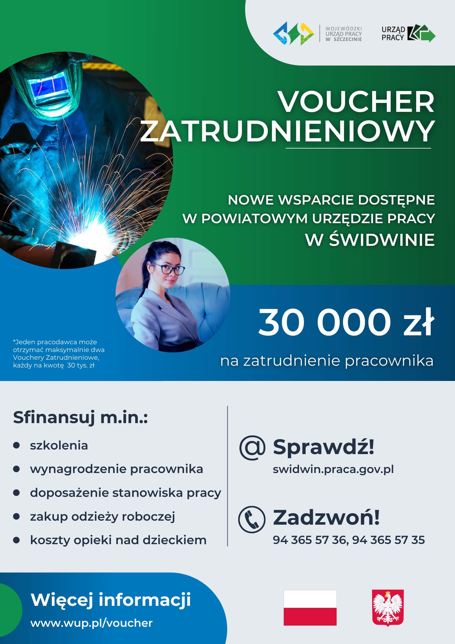 Voucher Zatrudnieniowy - Plakat Świdwin