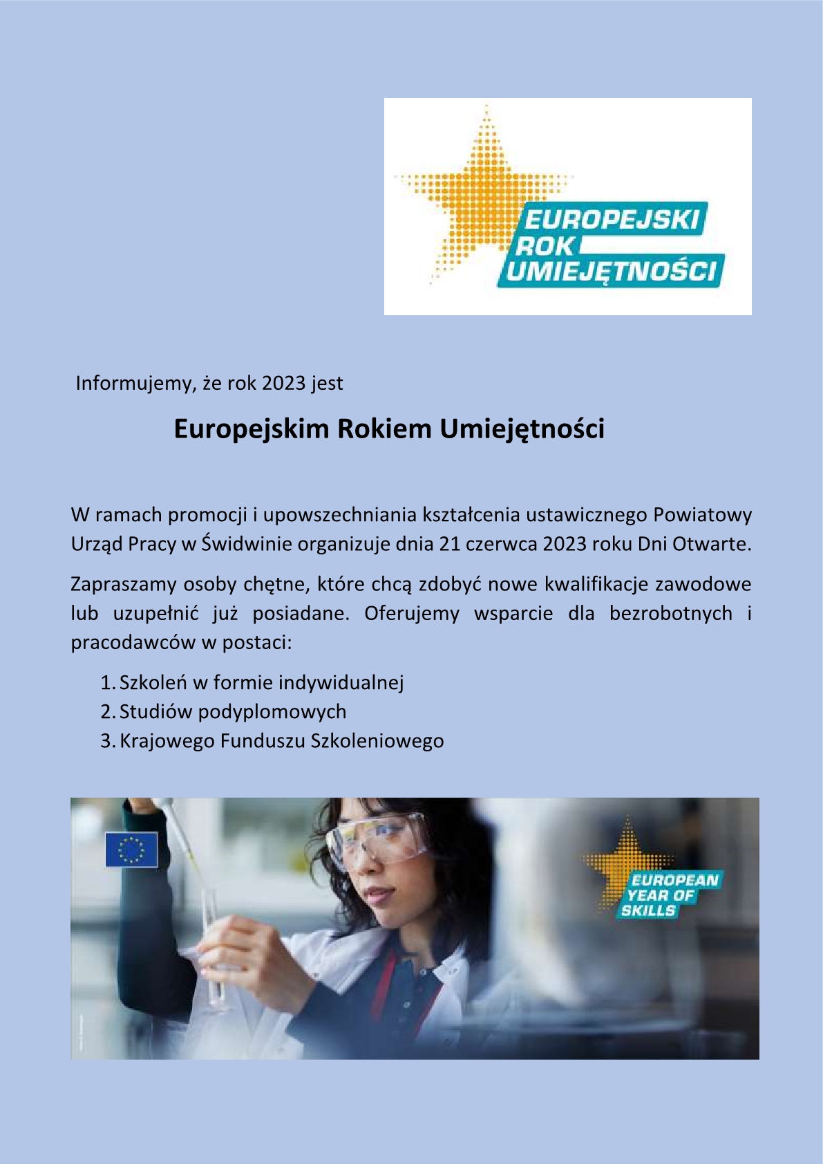 Europejski Rok Umiejętności - plakat